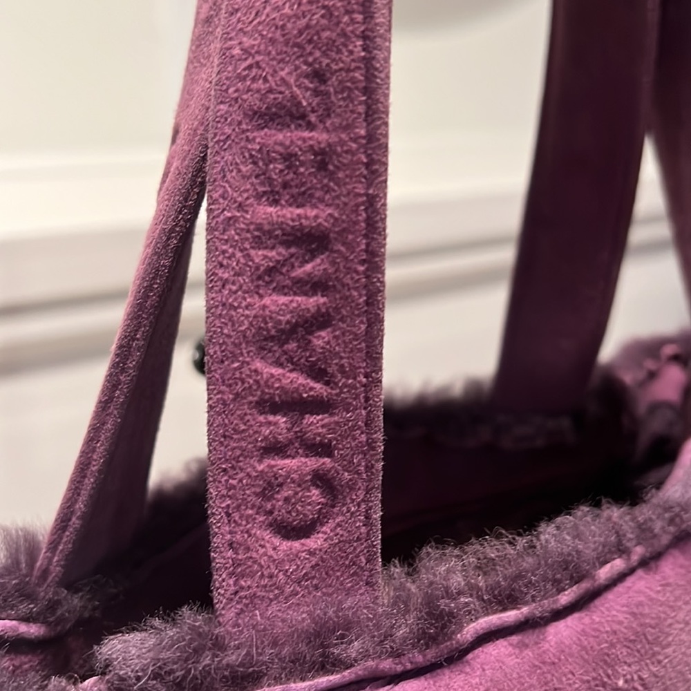 CHANEL Purple Shearling Mini Logo Handbag (Authentic Pre-Owned) - Picture 8 of 14